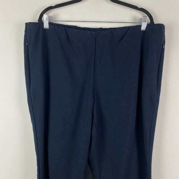J Jill Essential Cotton Stretch Pull on Pants Womens 20 Navy Blue - Picture 2 of 10